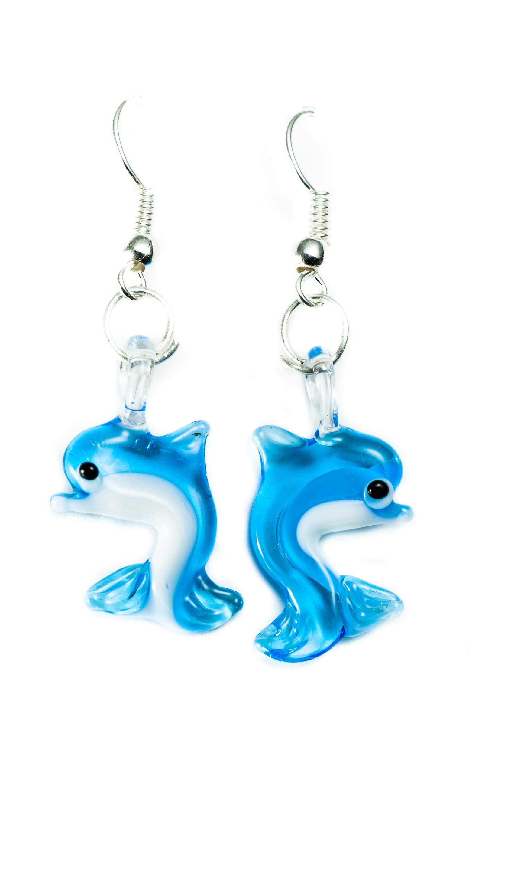 Naušnice Delfini akvamarin